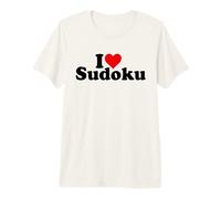 I Love Cuore Sudoku Puzzle Maglietta Premium