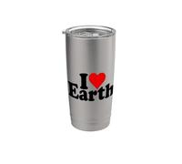 I LOVE CUORE TERRA PIANETA TERRA TERRA Bicchiere termico in acciaio inox doppia parete