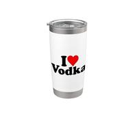 I LOVE CUORE VODKA Bicchiere termico in acciaio inox doppia parete