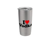 I LOVE CUORE VODKA Bicchiere termico in acciaio inox doppia parete