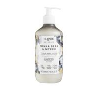 I LOVE I Love Naturals Lozione per mani e corpo alla fava tonka e mirra, oli essenziali di patchouli e mirra, realizzata con ingredienti come burro di karitè, 500 ml