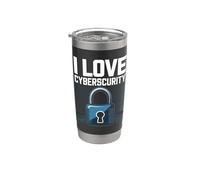 I Love Cybersecurity Appassionato di lucchetto digitale Bicchiere termico in acciaio inox doppia parete