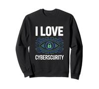 I Love Cybersecurity Enthusiast Protezione digitale Felpa