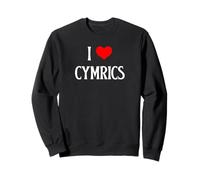 I Love Cymrics I Heart Cymrics Amante dei gatti Grande gatto Felino Pet Felpa