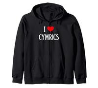 I Love Cymrics I Heart Cymrics Amante dei gatti Grande gatto Felino Pet Felpa con Cappuccio