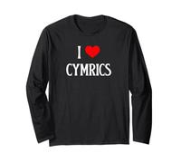 I Love Cymrics I Heart Cymrics Amante dei gatti Grande gatto Felino Pet Maglia a Manica