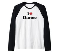 I Love Dance Maglia con Maniche Raglan