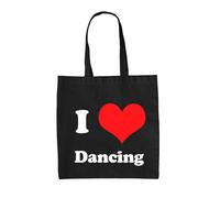 I Love Danza - Borsa Tote IN Tela - Danza Ballerina Ballo Balletto Tip Tap Salsa