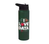 I Love Data Analytics Appassionato di Design Stainless Steel Insulated Water Bottle
