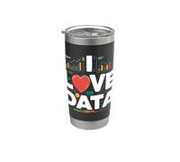 I Love Data Analytics Grafici Tendenze Bicchiere termico in acciaio inox doppia parete