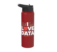 I Love Data Analytics Grafici Tendenze Stainless Steel Insulated Water Bottle