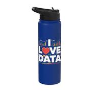 I Love Data Analytics Grafici Tendenze Stainless Steel Insulated Water Bottle