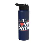 I Love Data Analytics Grafici Tendenze Stainless Steel Insulated Water Bottle