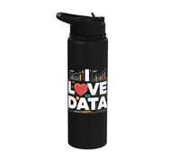 I Love Data Analytics Grafici Tendenze Stainless Steel Insulated Water Bottle