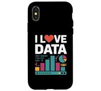 I Love Data Grafici Binari Grafici Custodia per iPhone X/XS
