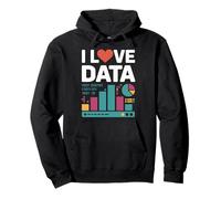 I Love Data Grafici Binari Grafici Felpa con Cappuccio