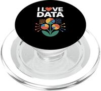 I Love Data Grafico Binario Disegno Fiore PopSockets PopGrip per MagSafe