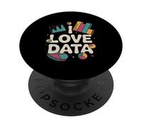 I love Data Insightful Analytics Graph PopSockets PopGrip Adesivo