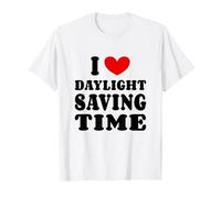 I Love Daylight Saving Time Amo L'ora Legale Regalo Maglietta