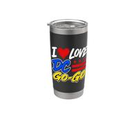 I Love DC Go-Go Music Washington Distretto di Columbia Pride Bicchiere termico in acciaio inox doppia parete