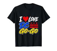 I Love DC Go-Go Music Washington Distretto di Columbia Pride Maglietta