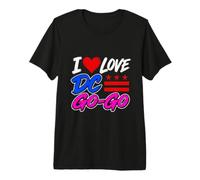 I Love DC Go-Go Music Washington Distretto di Columbia Pride Maglietta Premium
