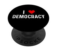 I Love Democracy - Cuore - Democratici Distressed Repubblicani PopSockets PopGrip Adesivo