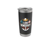 I Love Democracy Voting Eagle Design Bicchiere termico in acciaio inox doppia parete