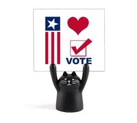 I Love Democratic Vote Election Memo Holder Cartoon Black Cat Stand Decorazione