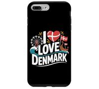 I Love Denmark Bandiera Ruota Panoramica Nave vichinga Custodia per iPhone 7 Plus/8 Plus