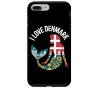 I Love Denmark Bandiera Sirena Silhouette Custodia per iPhone 7 Plus/8 Plus