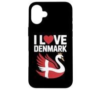 I Love Denmark Cuore Cigno Orgoglio Danese Custodia per iPhone 16 Plus