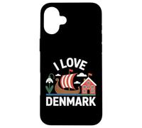 I Love Denmark, fascino paesaggistico nordico Custodia per iPhone 16 Plus
