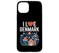 I Love Denmark - Girandola con bandiera danese Custodia per iPhone 15 Plus