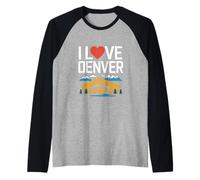 I Love Denver Montagne Paesaggio urbano Maglia con Maniche Raglan