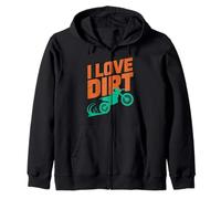 I Love Dirt Motocross Passione Felpa con Cappuccio