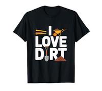 I Love Dirt Pala Carriola Grafica Maglietta