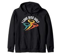 I Love Disc Golf Lanciatori Appassionati Felpa con Cappuccio
