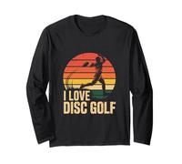 I Love Disc Golf Vintage Tramonto Maglia a Manica