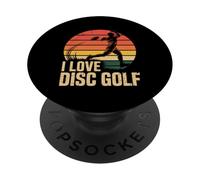 I Love Disc Golf Vintage Tramonto PopSockets PopGrip Adesivo