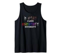 I Love Diversity Linguaggio dei segni Inspirational Equality Canotta