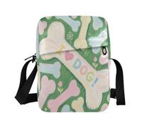 I Love Dog Bone Green carino messenger bag borse a tracolla per le donne donne borse a tracolla tracolla tracolla regolabile per sport all'aria aperta scuola