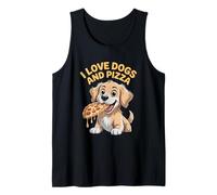 I Love Dogs And Pizza Cane Divertente Canotta