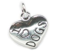 I Love Dogs ciondolo in argento sterling .925 x 1 ciondoli Doggy Dogs