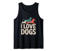 I Love Dogs Dichiarazione appassionata Canotta