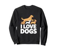 I Love Dogs - Simpatico Cucciolo Amante degli Animali Felpa