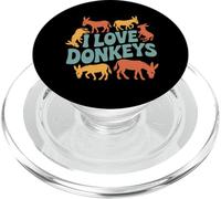 I Love Donkeys - Simpatico design con animali PopSockets PopGrip per MagSafe