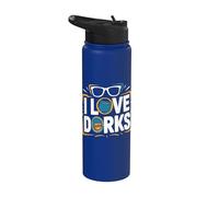 I Love Dorks Occhiali Comic Pocket Stainless Steel Insulated Water Bottle