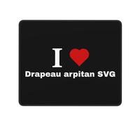I Love Drapeau Arpitan SVG Tappetino Scrivania Durevoli Tappetino per Mouse Bordi Cuciti Mousepad per Computer Ufficio Gaming 25X30Cm