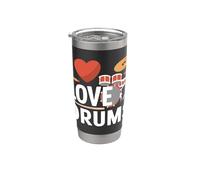 I Love Drums Musica Percussioni Passione Bicchiere termico in acciaio inox doppia parete